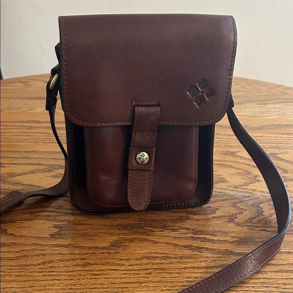 Patricia Nash Dark Brown Leather Crossbody Bag